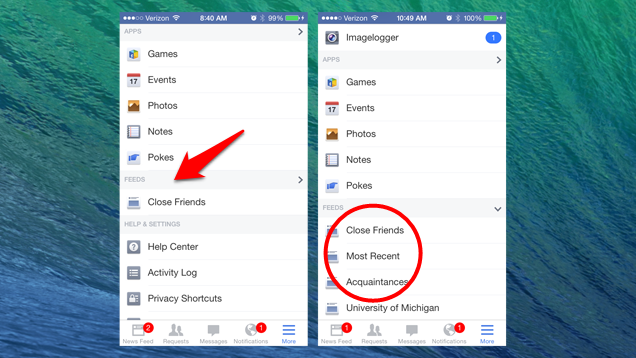 How to Show the “Most Recent” News Feed in the New Facebook App